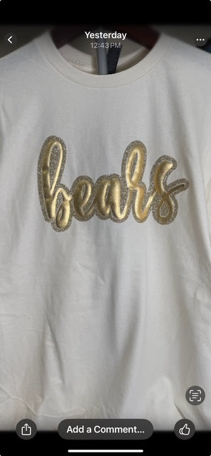 Bears Gold Puff and Glitter
