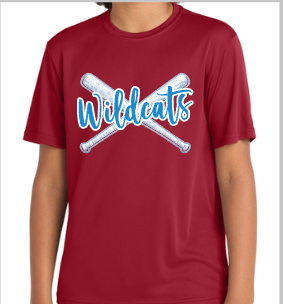 Wildcats Roster shirt on red
