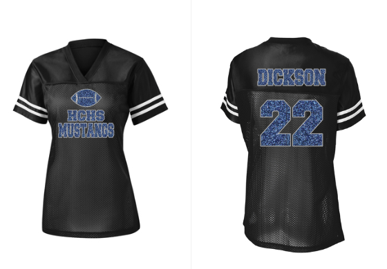 HCHS Ladies Football Jersey Black