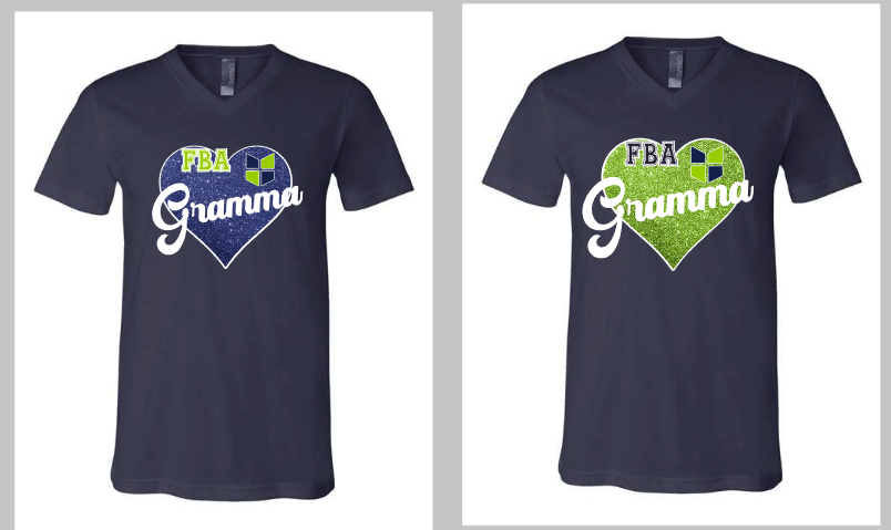 FBA Faux Glitter Gramma heart