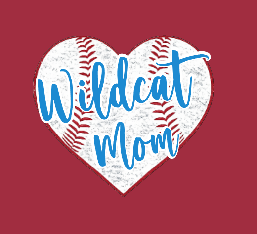 Wildcats Mom Roster shirt with heart