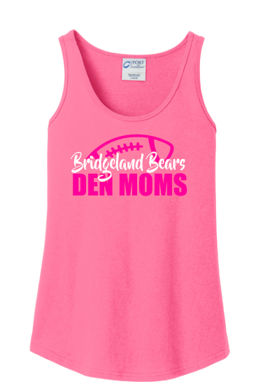 Bridgeland Den Moms w/ Football on Cotton Tank