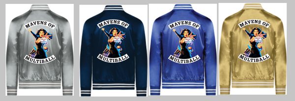 Belles and Chimes Satin Bomber Jacket