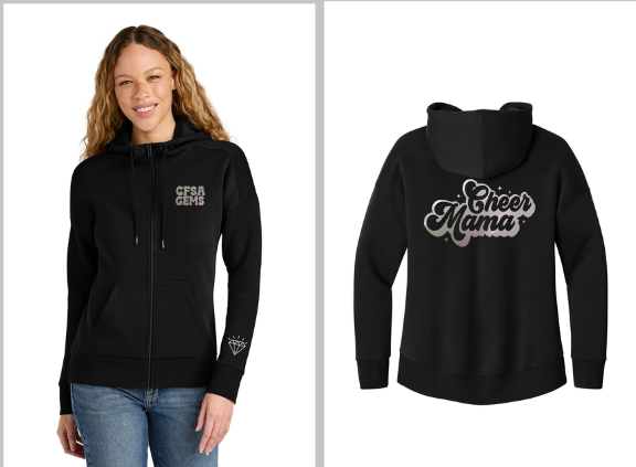 CFSA CHEER MAMA  ZIP HOODIE