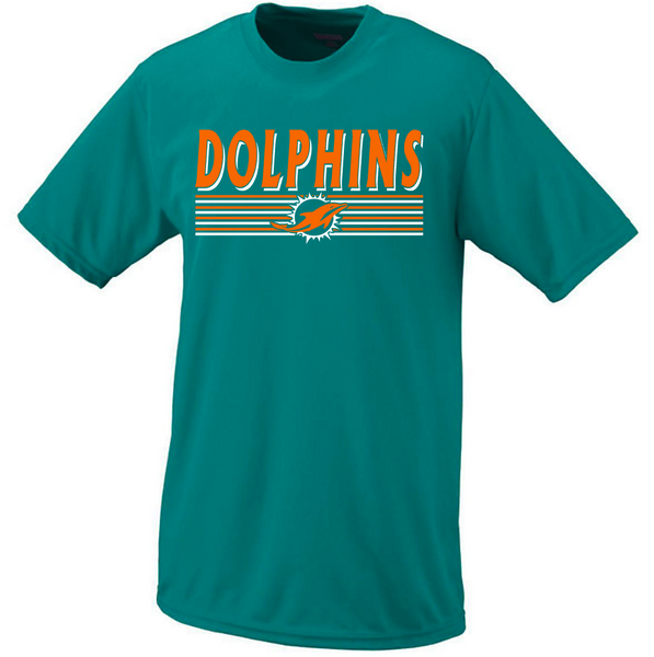 Dolphins with lines - youth small, 3XL