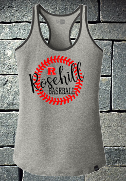 Rosehill Grey/Black New Era Baseball laces Razorback Tank