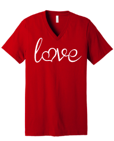 Hand written Love with heart